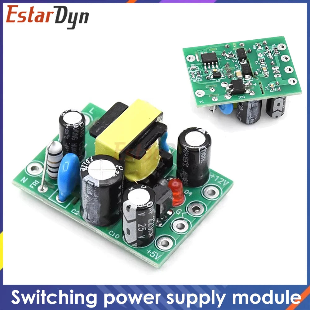 AC-DC Power Supply Module 110V-220V to 5V 12V Dual Output Isolated Converter 100mA 500mA for DIY Projects