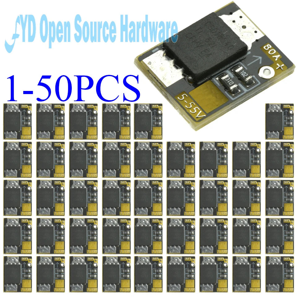 1-50PCS Mini High Power MOSFET PWM Switch Module 0-60V 35A Continuous 80A Surge for Motor LED Arduino Control