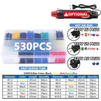 Heat Shrink Tube Kit with Optional Heat Gun Electrical Wire Cable Waterproof Insulation Dual Wall Shrink Tubing for Cable Repair
