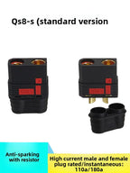 QS8-S/QS8-S+ High-Current Anti-Sparking QS8 to XT90 Adapter, Drone Lithium Battery Connector, Electric Vehicle Charging Plug