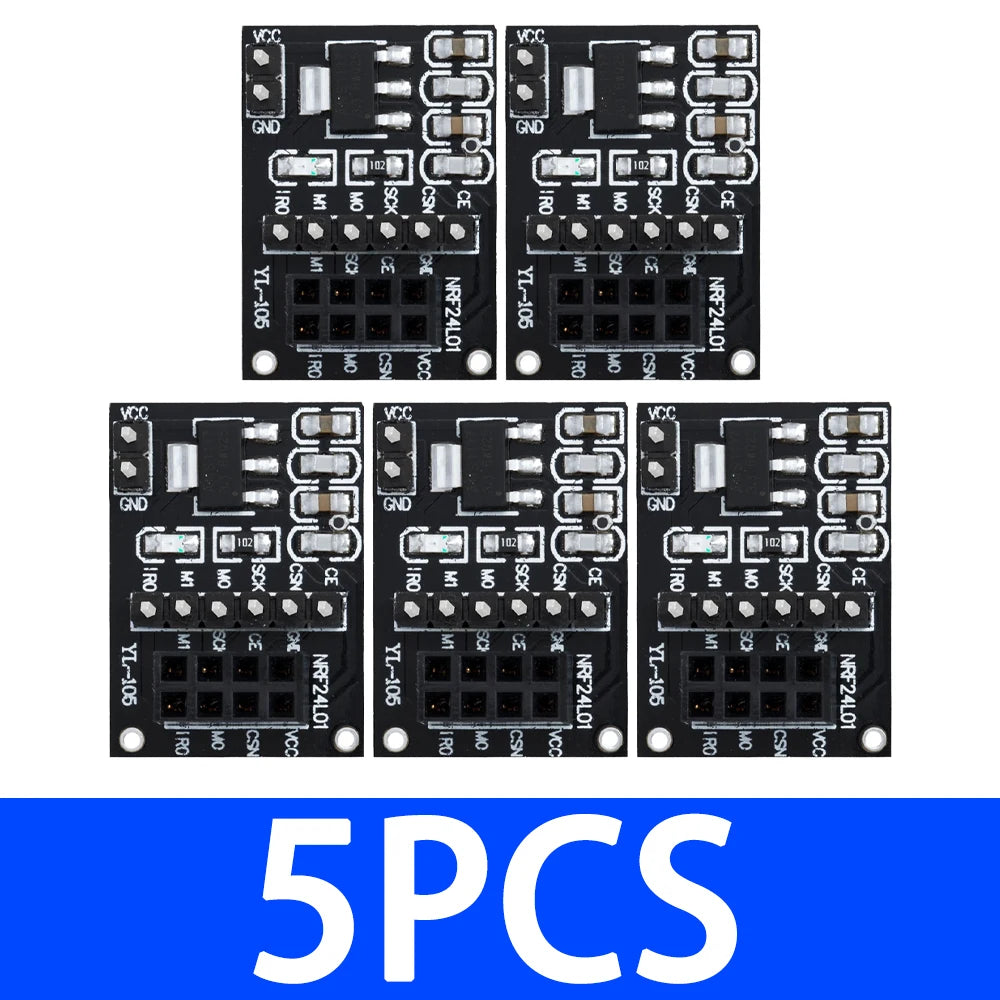 8Pin NRF24L01 Socket-Type Adapter Board 1PCS - Wireless Transceiver Module Carrier | For 51 MCU Projects
