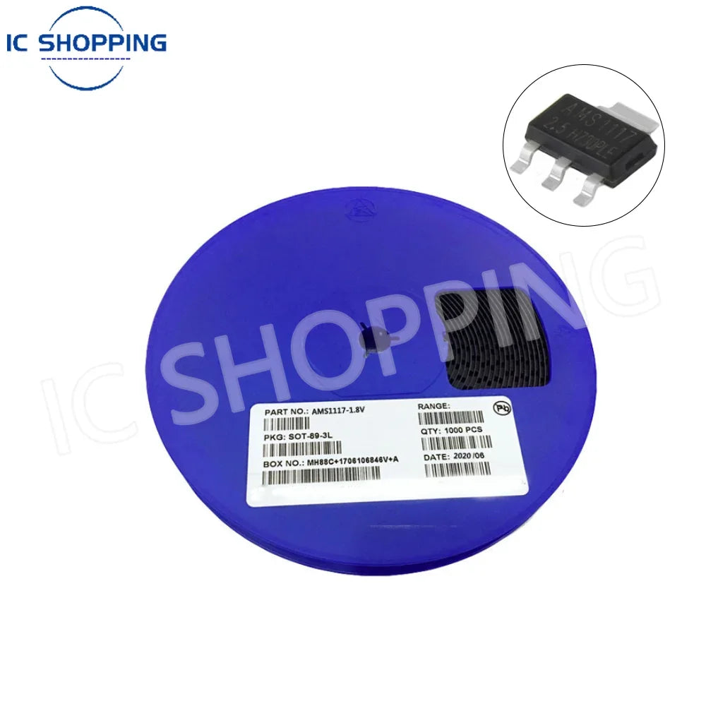 2500PCS/REEL AMS1117-1.2V AMS1117-3.3V AMS1117 1.2V 1.5V 1.8V 2.5V 3.3V 5V ADJ LM1117 1117 Linear Voltage Regulator SOT223 IC