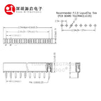 10pairs Male+Female 2.54mm PH5 Single Row Straight 1X2P/5P/6P/10P/15P/40P Short Version Rohs Goldplate PCB Pin Header Connector