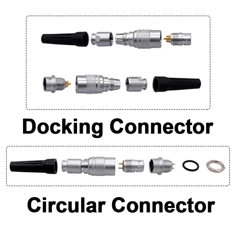 YC8 Mini Circular Connectors 8mm 2 3 4 5 6 7pin Sensor Connector Docking Push Pull Self Lock 8mm