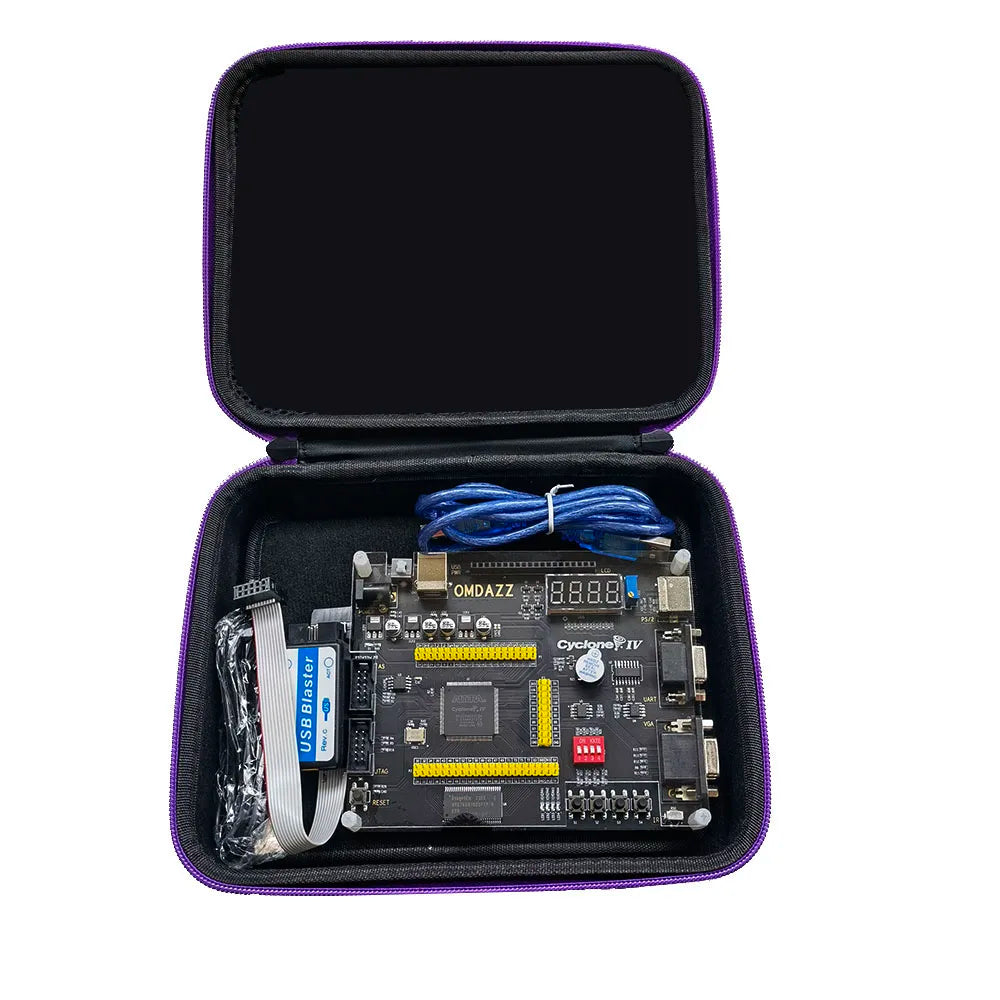 Educational DIY Kit Electronic CycloneIV EP4CE6 EP4CE10 FPGA Development PCB Board + USB Blaster Programmer + Black Box
