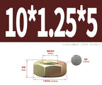 Hex Nut M8 M10 M12 M14 M16 Galvanized Carbon Steel Fine Thread Hexagon Nut Thin Nut Lighting Nut Pitch 0.75/1/1.25/1.5mm