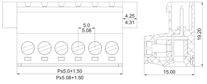 2Set 5.08mm 2P/3P/4P/5P/6P/8P/9P Panel Mmount Frame Screw Tension Sleeve EDGKM/RKM/WC Mstbt Plug PCB Terminal Block Connector