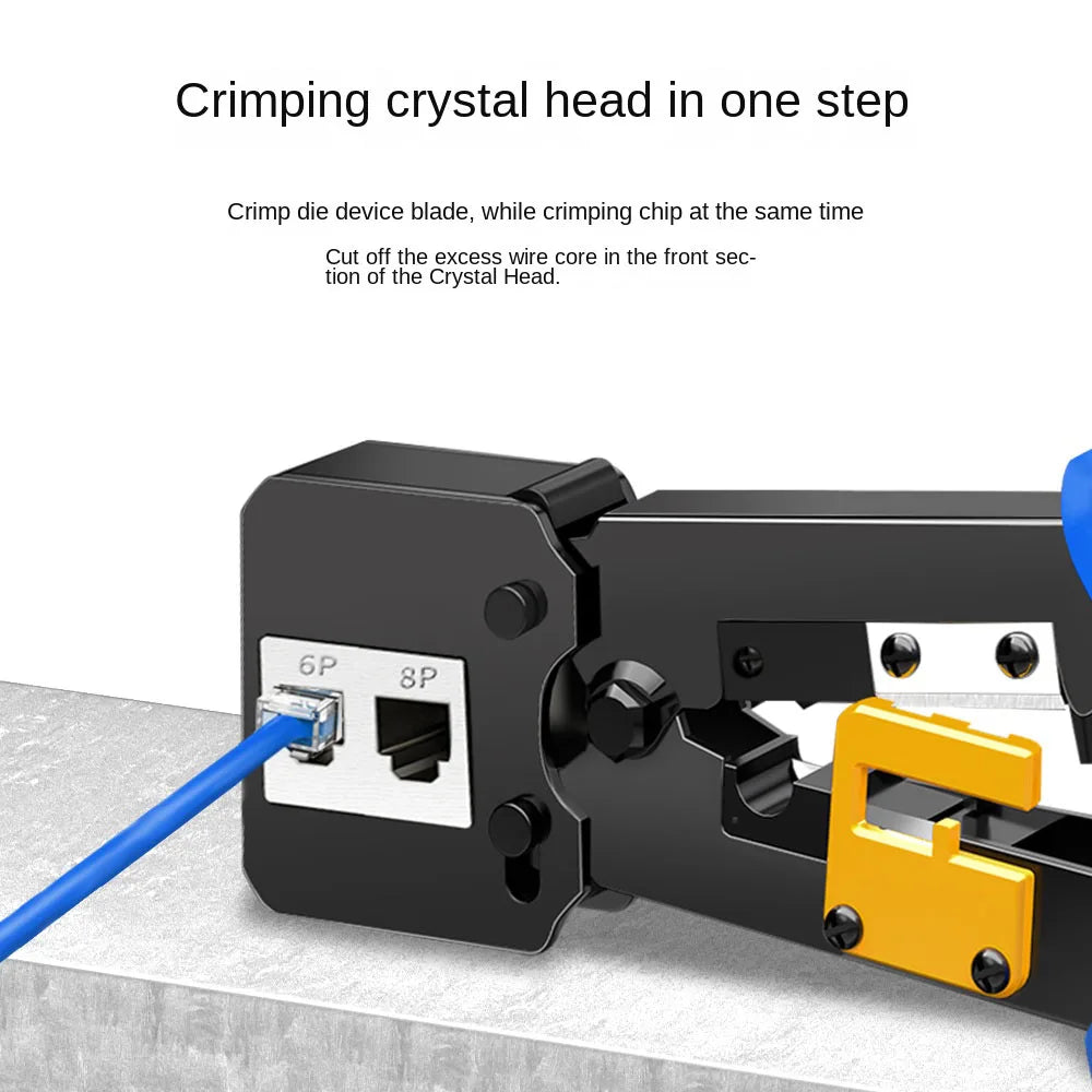 Crimping Pass Through RJ45 6P 8P Cat5 Cat5e Cat6 Pliers Crimp Net Work Tool Multifunction Crimper End-Pass-Through Connectors