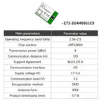 E73-2G4M08S1C/CX  E73-2G4M08S1E/EX E83-2G4M03S EBYTE E73 Series Wireless BLE Module BLE4.0/5.1/5.1 nRF52840 nRF52833 nRF5340
