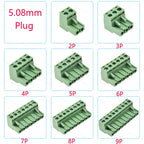 10PCS 2.54/3.81/5.08MM 2EDG 15EDG 2/3/4/5/6/7/8 Pin Screw Terminal Block Connector Pitch Plug+Straight/Curved Needle Pin Socket