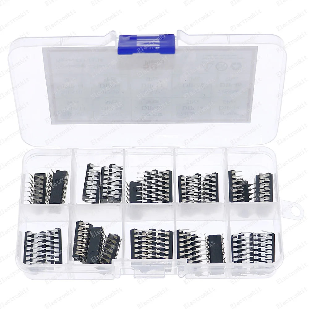50Pcs IC Chip kit 74ls00 74ls04 74ls08 74ls32 74ls48 74ls73 74ls74 74ls86 74ls90 74ls125 74ls138 74ls164 74ls244 74ls245 74ls273