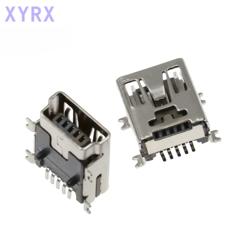 In spot 10PCS Mini USB SMD 5Pin Female Mini B Socket Connector Power Supply Base