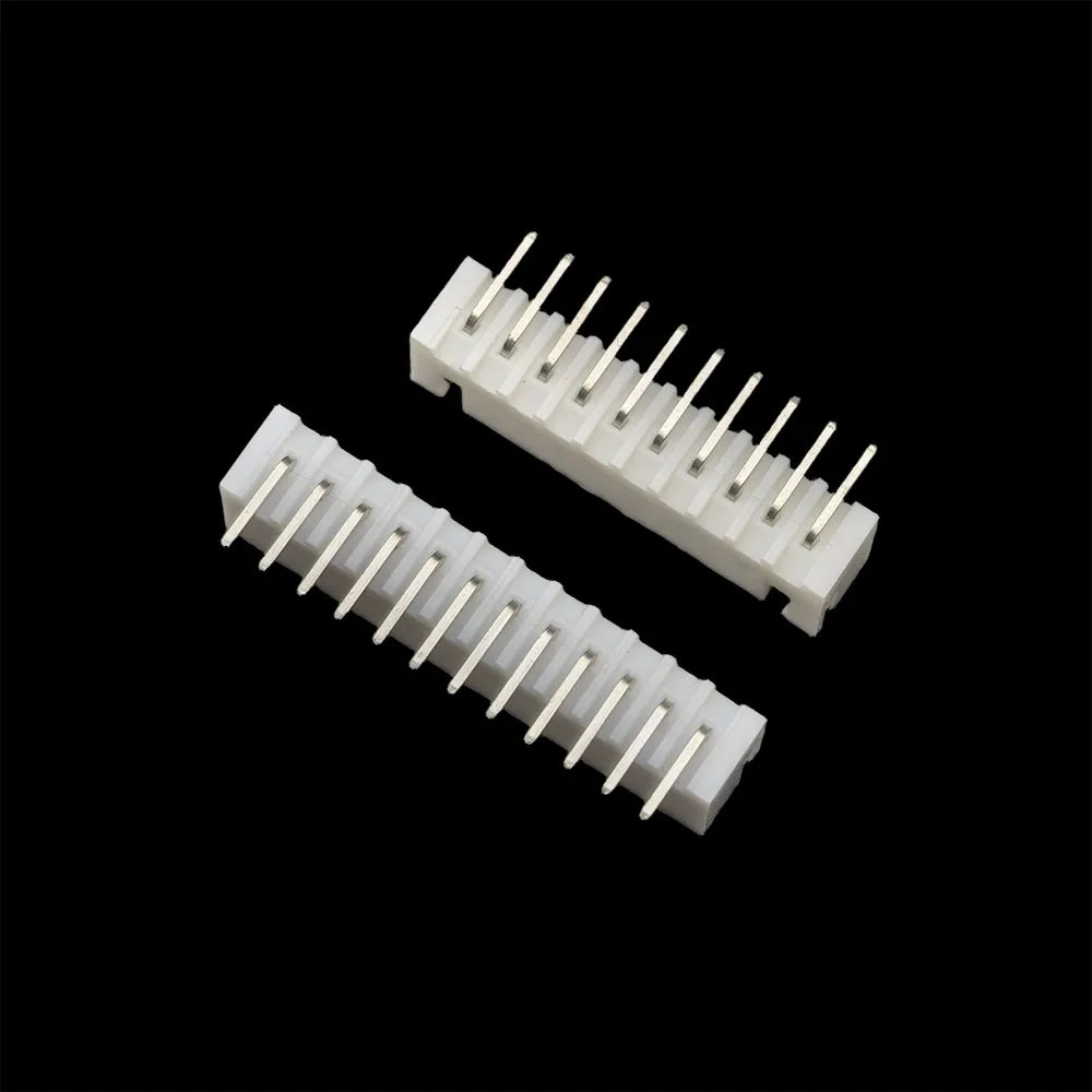 100Pcs JST XH2.54mm Connector Male Header Housing Right Angle PCB Plug 2.54mm Pitch Plastic Shell 2P 3P 4P 5P 6P 7P 8P 10P 12Pin