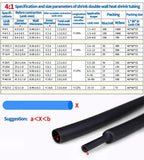 4:1 Heat Shrink Tube With Glue Thermoretractile Heat Shrinkable Tubing Dual Wall Heat Shrink Tubing 4 6 8 12 16 20 24 32mm