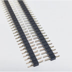 20pcs 1x40P 2.54mm Round Hole Male Tin Gold Female Pin Header Single Row 0.1" Breakable PCB IC Crystal Transistor Socket