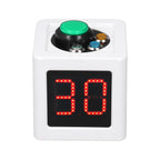 Poker Shot Clock with 1.4in Display 4 Sides Cube Timer 5-Level Brightness No Battery for Poker Casino Chess Tournament