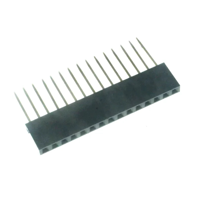 10pcs 2.54mm PC104 Industrial Square Pin Single Row 1X6P/8P/10P/40P Straight PH11mm Pin L12mm Gold PCB Female Header Connector