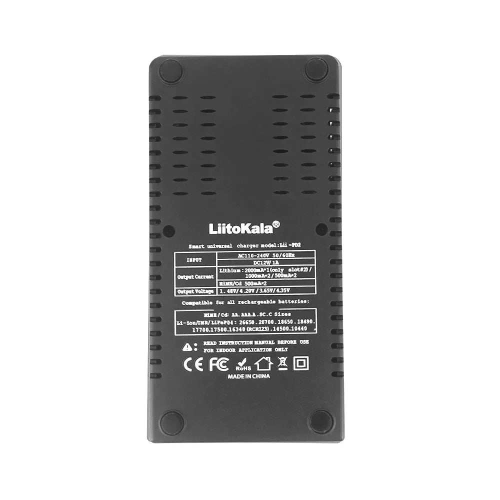LiitoKala Lii-PD2 Lii-PD4 LCD Lipo Battery Charger For 21700 20700 18650 18350 26650 22650 14500 NiMH Smart Full Automatic Stop