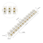 10/20 Pack Terminal Block, 12-Position Dual Row Terminal Strip Screw Terminal Electric Barrier Block for Small Home Projects