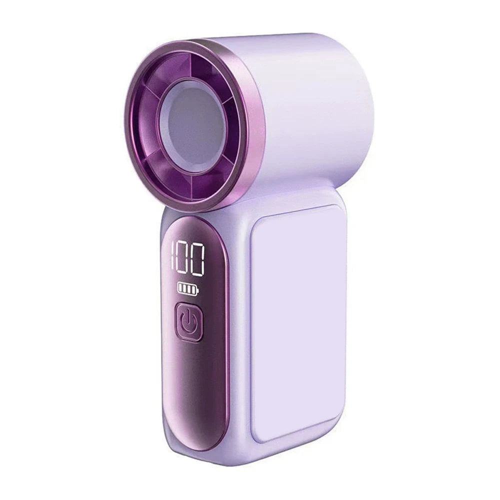 Portable Mini Handheld Turbo Fan LED Display Mini High Speed Handheld Fan, Desk Fan, Outdoor Cooling, Rechargeable Fan