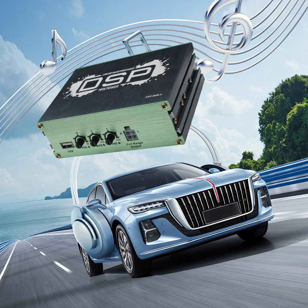 Car DSP Digital Audio Processor Support APP Control DSP Car Power Amplifier 6-Channel Output Audio Digital Sound Processor