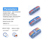 1PCS Insulated Reusable Lever Wire Connectors 24-12 AWG (0.5-4mm²) Quick Compact Electrical Splicing Terminals for Switch Wiring