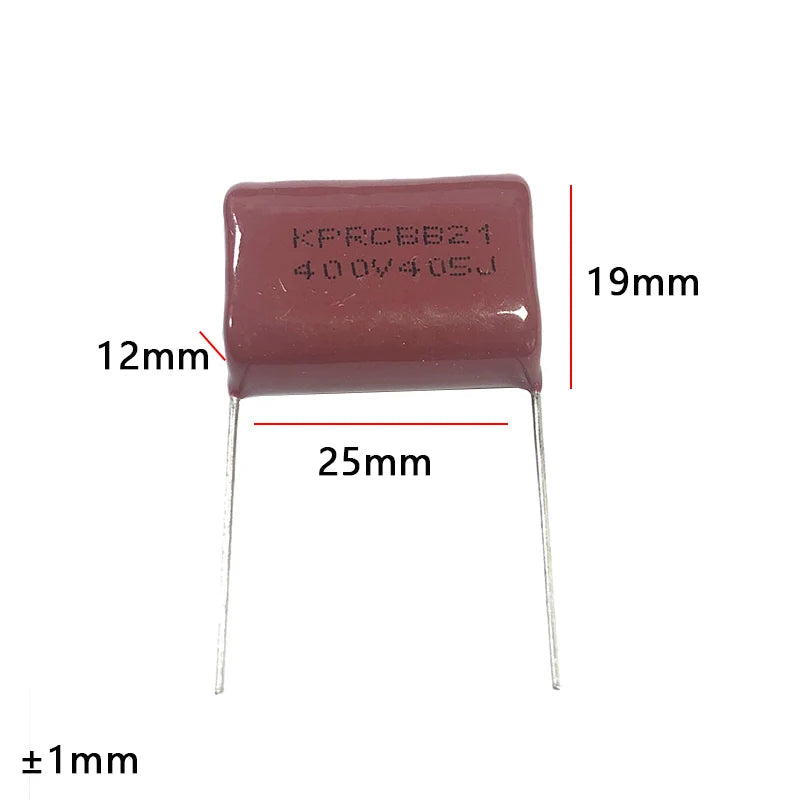10pcs CBB Polypropylene Film Capacitor 400v405J 405J400v 400v 4uF P25mm