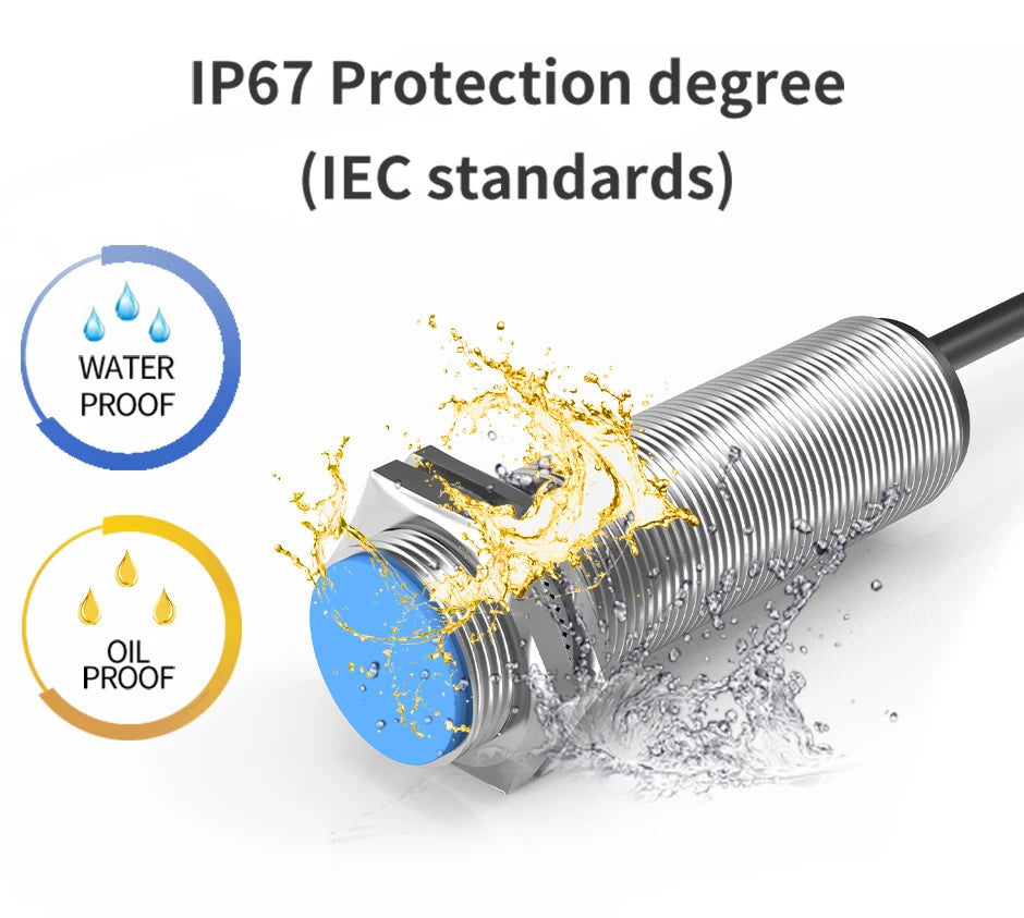 GTRIC Magnetic Reed Switch Proximity Sensor LG18A3 Premium M18 Cylinder Series 10-30 90-220V 10mm Sensing Distance NO NC