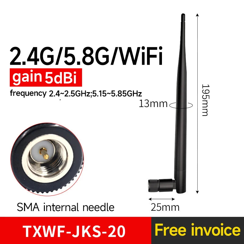 10Pc 2.4GHz Wifi uhf Antenna Omni Directional SMA Male TX2400-JZ-3 2.0dBi 2.4 GHz Mini Omnidirectional Antenna for communication