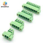 1/5/10 Pairs Terminal Block Pitch 3.81mm 2P/3P/4P/5P/6P/8P/9P/10P/12P/16P Pluggable Male Female Connector