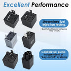 6PCS 9038A 12V Relay Bypass Switch Kit with Current Loop Fuel Pump Relay Bypass Main Switch, Diagnostic Test Tool
