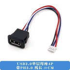 1pcs USB Type C Waterproof Connector Type-C With card buckle Female 3A High Current Fast Charging Jack Port USB-C Charger Plug