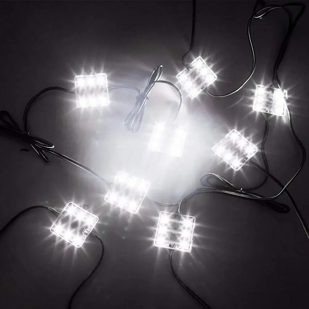 8Pcs Car LED Lights 6000K Truck Bed Lighting 5730 48 SMD LEDs Light Waterproof For RV Boat Cargo Pickup For Toyota/Tundra/Chevy