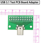 Type-C Male to Female USB 3.1 Test PCB Board Adapter Type C 24P 2.54mm Connector Socket For Data Line Wire Cable Transfer