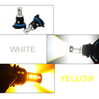 3030 10SMD White/Amber PH24W Canbus DRL for Peugeot 3008 5008 Car LED Daytime Running Light Lamp for Citroen C5 MK2