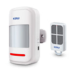 KERUI 433MHz Infrared Motion Sensor Detector Alarm/Doorbell Two Modes Wireless PIR Motion Alarm with Remote SOS for Home Elders