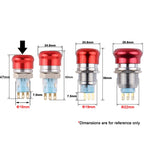 16/19/22mm Metal Aluminum Emergency Stop Switch Push Button Switch Latching NO NC 2NO 2NC Pin Terminal Red Mushroom Stop Button