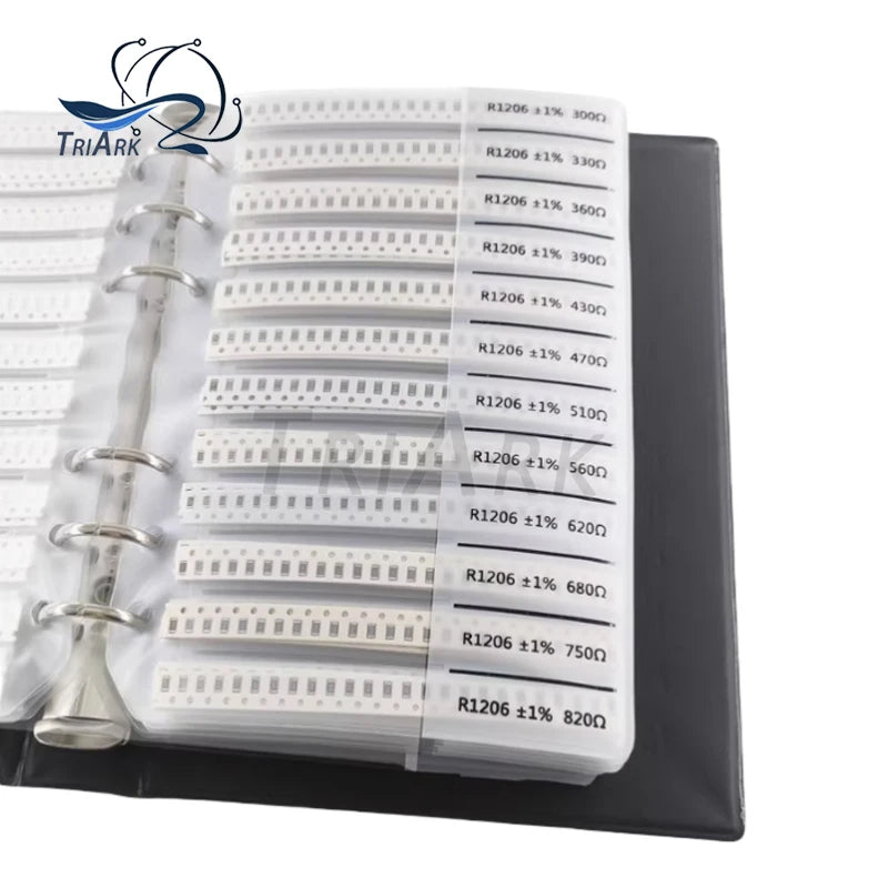 0201 0402 0603 0805 1206 1% resistor mixing manual SMD classification kit 170 values 8500PCS 4250PCS 0R-10M Blank sample Book