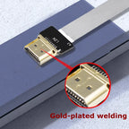 Ribbon FPV HDMI-Compatible Connector Flexible Flat Cable Raspberry Pi 4 Micro HDMI to HDMI/Mini HDMI Female 90 Degree FFC 20pin
