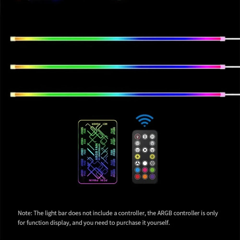 Soft Neon Addressable Rainbow PC WS2812b LED Strip Light for 5V 3pin ARGB Header PC Case Asus Aura Sync RGBIC Fusion MSI Mystic