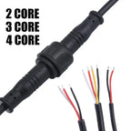 M12 IP67 Waterproof Cable Connector 2/3/4 Pin Male Female Plug with PVC Wire for Car Motorcycle LED Light Auto Accessories