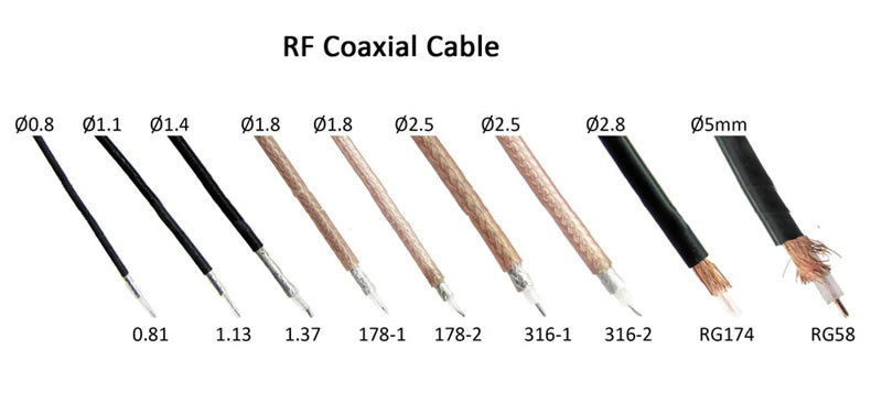 100PCS/Lot SMA Connector RP-SMA Female to UFL U.FL IPX IPEX-1 RF Coaxial Assembly RF 1.13 Pigtail Cable 5cm 15cm 30cm