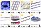 5M 5050 SMD LED Strip RGB RGBW (RGB + White) RGBWW (RGB+Warm White) RGBCCT Flexible LED String Light 5M/ 300 LEDs 12V 24V Home