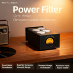 BOALECO P4 Hi-end US Plug HiFi Audio Power Filter Noise  Reduction AC Power Filter 110V-230V Purifier Surge Protection With VU