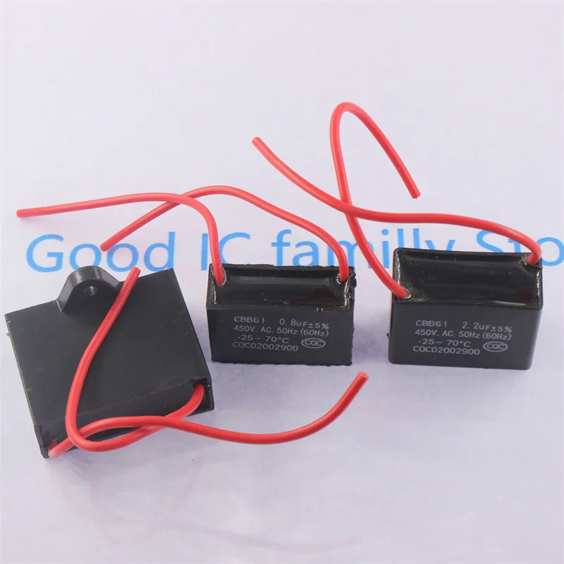 CBB61 starting capacitance AC Fan Capacitor 450V CBB Motor Run Capacitor 1UF 1.2UF 1.5UF 1.8UF 2UF 2.5UF 3UF 3.5UF 4UF-25UF