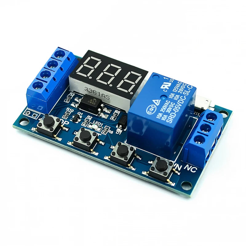 DC 5V 12V 24V LED Light Digital Time Delay Relay Trigger Cycle Timer Delay Switch Circuit Board Timing Control Module DIY stlxy