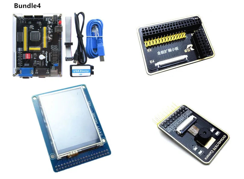 Educational DIY Kit Electronic Altera CycloneIV EP4CE10 FPGA PCB Demo Board with PS/2 UART VGA LCD Camera Network USB Blaster