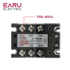 TSR  SSR-10DA SSR-40DA SSR 25A 60A 80A 100A Three Phase SSR Solid State Relay DC Control AC 480V 5-32V Input Aluminum Heatsink