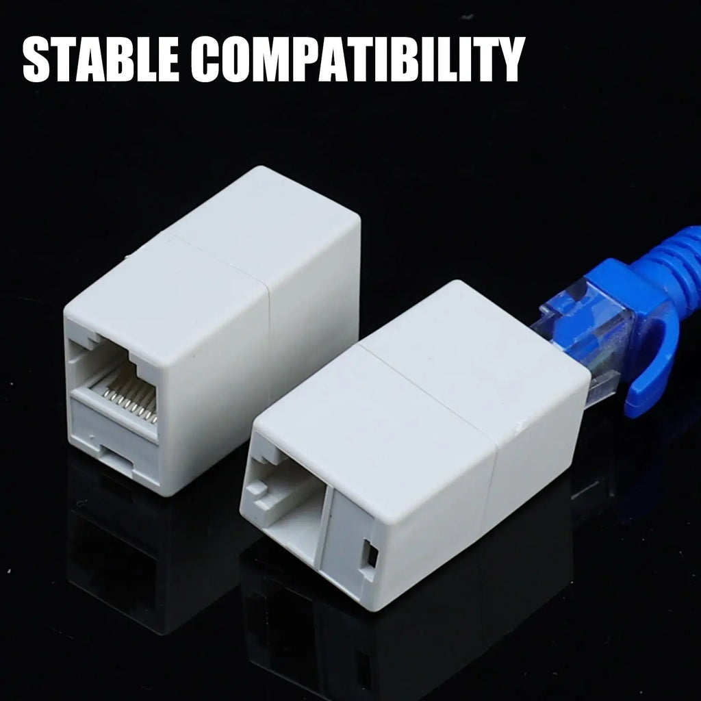 1-40PCS RJ45 Keystone Coupler Network Ethernet Dual Straight Head Lan Cable Connectors Internet CAT 5 5E 6 6a Extender Plug
