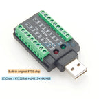 Industrial 4 in 1 USB to RS232 RS485 RS422 TTL Serial Converter with FTDI FT232RNL Chip USB 2.0 A to Terminal Block Adapter